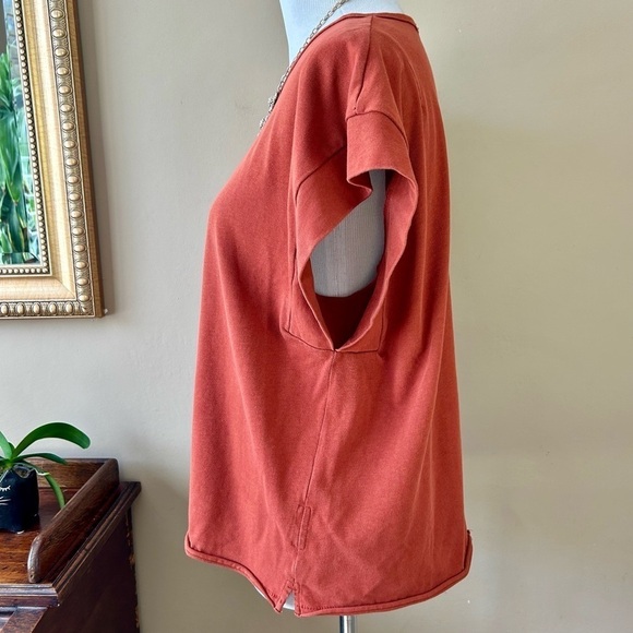 Rag & Bone Ryder Muscle T-Shirt Tee Tank Paprika Brick Red Size Medium - Picture 7 of 14